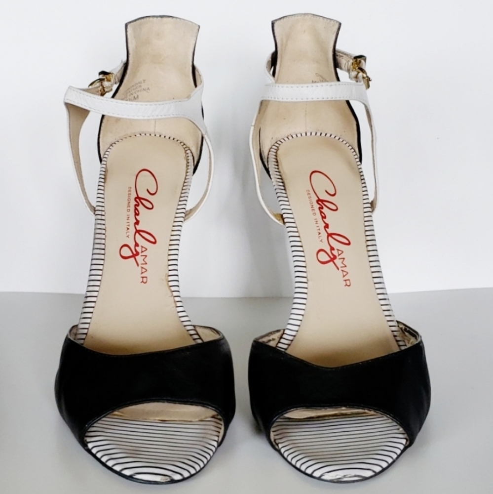 42. CHARLY AMAR Italian sling back sandals size 7.5